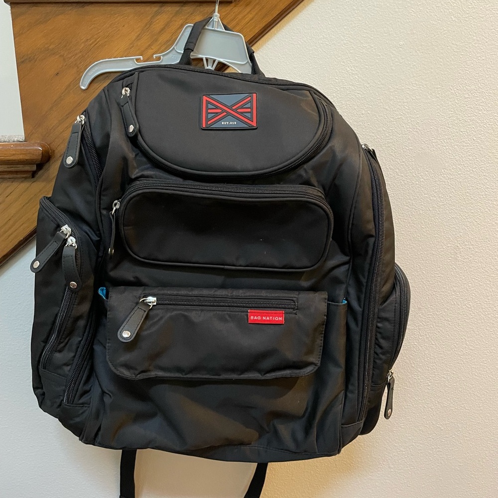 Black Backpack - great for mom with multiples or  who need hands free